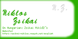 miklos zsikai business card